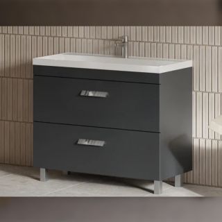Тумба под раковину напольная Velvex Orlando tn.ORL.CLA.100.2Y графит, 100 см