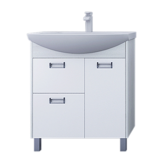 Тумба под раковину Акватон Бекка 70см белый/дуб сомерсет 1A208701BAC20