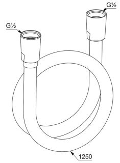 Душевой шланг Kludi Suparaflex White 125см белый 6107191-00