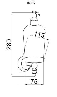 Дозатор Boheme Vogue Bianco хром 10147