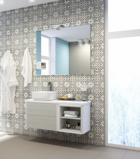 Тумба под раковину Акватон Брук открытая 60см дуб латте 1A201301BCDL0