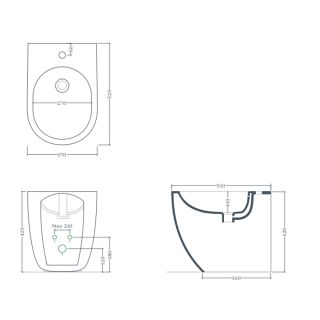 Биде Artceram File 2.0 FLB004 05 00 белое