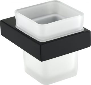 Настенный стакан одинарный Grocenberg AC0021 (Черный матовый)