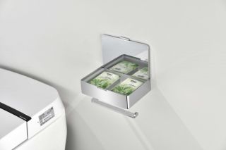 Настенный бумагодержатель плоский Grocenberg AC0050 (Хром)