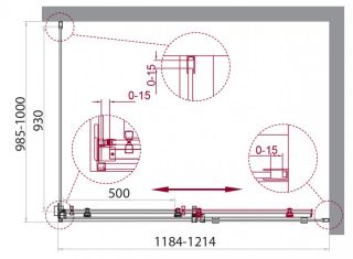 Душевой уголок BelBagno прямоугольный хром ACQUA-AH-1-120/100-C-Cr