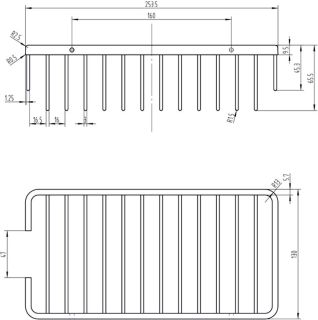 Полка Zorg Antic AZR U-1 BR бронза