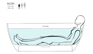 Ванна из искусственного камня Salini Alda S-Sense 101911G 178x92см белый глянцевый