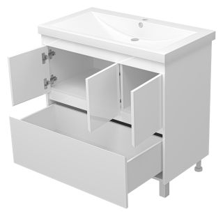 Напольная тумба под раковину Misty Алиса 90см белый