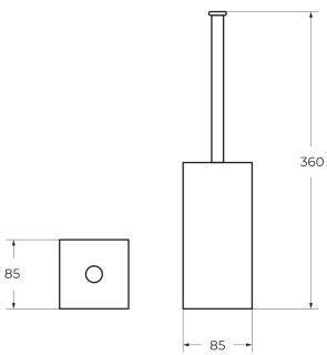 Щётка для унитаза Art&Max Platino AM-E-D002AL хром