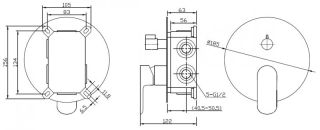 Встраиваемый смеситель для душа, хром BelBagno ANCONA-VDI-CRM