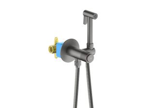 Гигиенический душ со смесителем Aquatek Бетта AQ1023BGM оружейная сталь