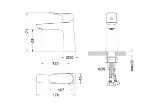 Смеситель для раковины Aquatek Бетта AQ1110CR хром