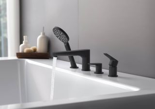 Смеситель Aquatek Бетта AQ1148MB на борт ванны черный