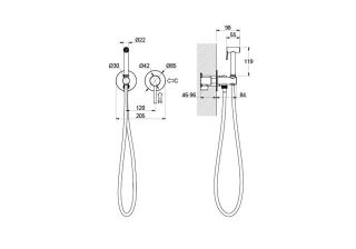 Гигиенический ручной душ Aquatek Европа AQ1319CR хром