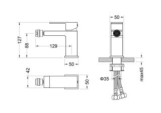 Смеситель для биде Aquatek Либра AQ1618MB черный