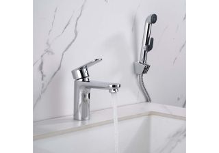 Смеситель для раковины с гигиеническим душем Aquatek Ника AQ1812CR хром