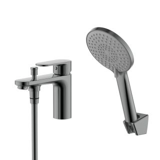 Смеситель на борт ванны Aquatek Ника AQ1844BGM оружейная сталь