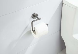 Бумагодержатель квадратный Aquatek Бетта AQ4608BGM шлифованный чёрный хром