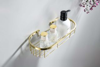 Полка для душа Aquatek AQ4916BG шлифованное золото