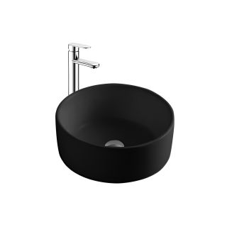 Раковина накладная Aquatek AQ5118-MB 40 см чёрный матовый