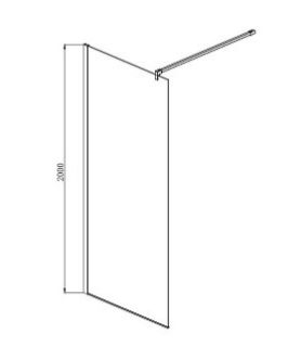 Душевая перегородка Aquatek Walk in AQ WIW Print 10020BL 100см чёрный