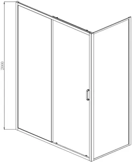 Душевой уголок Aquanet Alfa NAA1131 273606 160x80 см стекло прозрачное профиль хром