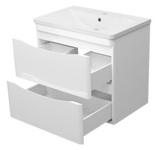 Подвесная тумба под раковину Misty Атлантик 70 см белый