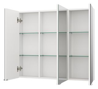 Зеркальный шкаф Misty Аура 90см белый