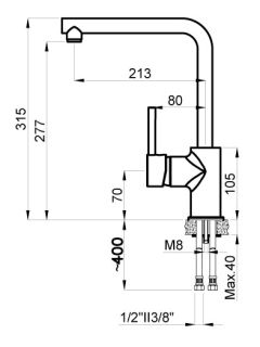 Смеситель для кухни AZARIO EVANS AZ-152944407 серый гранит