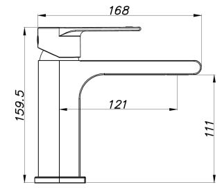 Смеситель для раковины AZARIO DELANO AZ-158445224