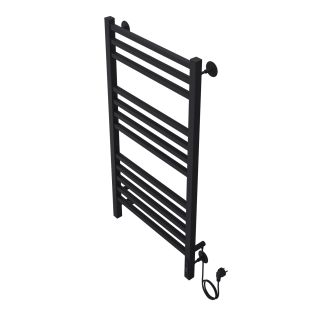 Полотенцесушитель электрический AZARIO ANCONA AZ71850B 500/1000 квадрат, 12 секций, диммер справа, черный