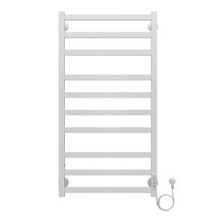 Полотенцесушитель электрический AZARIO PALERMO AZ83850W 500/1000 квадрат, 10 секций, тен справа, белый