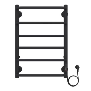 Полотенцесушитель электрический AZARIO MILAN AZ90846B 400/600 6 секций, диммер справа, черный