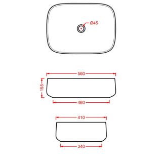 Раковина ArtCeram Cognac COL009 95 00 mint 56 см