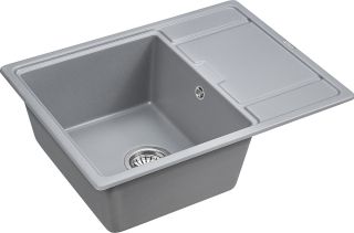 Мойка кухонная Paulmark Flugen PM216550-GRM серый металлик