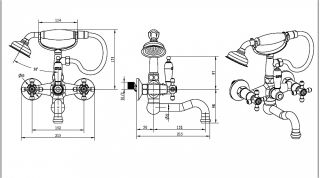 Смеситель для ванны Boheme Royal Crystal хром 273-Royal/CRST