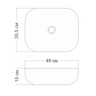 Раковина чаша Maretti FL13NS25-560MR, черный мрамор
