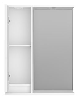 Зеркальный шкаф с подсветкой Brevita Balaton BAL-04065-01-Л левый 65см белый