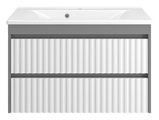 Подвесная тумба под раковину Brevita Balaton BAL-06090-01-012Я 90см белый/серый