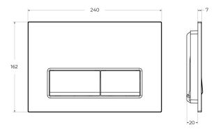 Кнопка смыва BelBagno BB-15R-GM, оружейная сталь