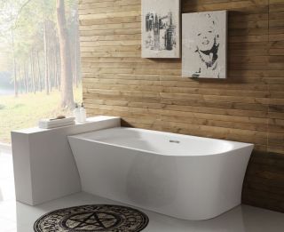 Акриловая ванна BelBagno угловая, левосторонняя, белая BB410-1500-780-L
