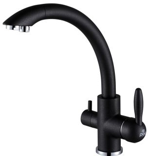 Смеситель для кухни Paulmark Essen Es213001-418 чёрный металлик