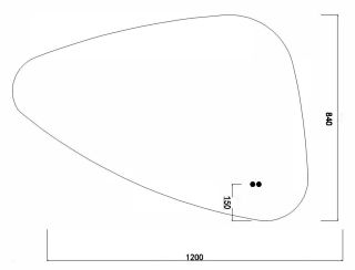 Зеркало с подсветкой Orans BC-4060-1200R 4060MRR 120 см с антизапотеванием и сенсорным включением