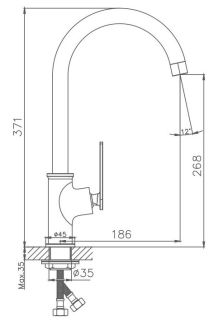 Смеситель для кухни Haiba HB70589 хром