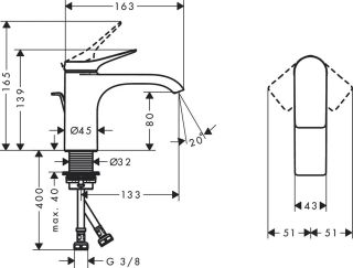 Смеситель Hansgrohe  Vivenis  75010000 для раковины