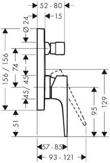 Смеситель для душа Hansgrohe Metropol 32545990S золото
