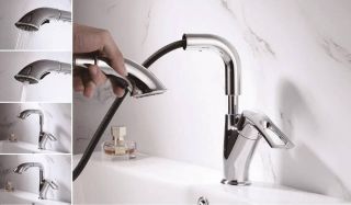 Смеситель для раковины Shevanik S5121 с выдвижным изливом хром