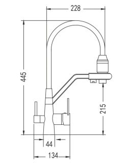 Смеситель для кухни Rose R558 хром