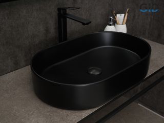 Раковина Gid Bm1479 53354 накладная черная матовая 61x38.5x12