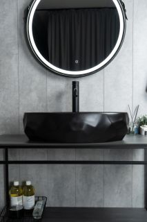 Раковина Gid Bm9030wx 53385 накладная черная матовая 60x40x15